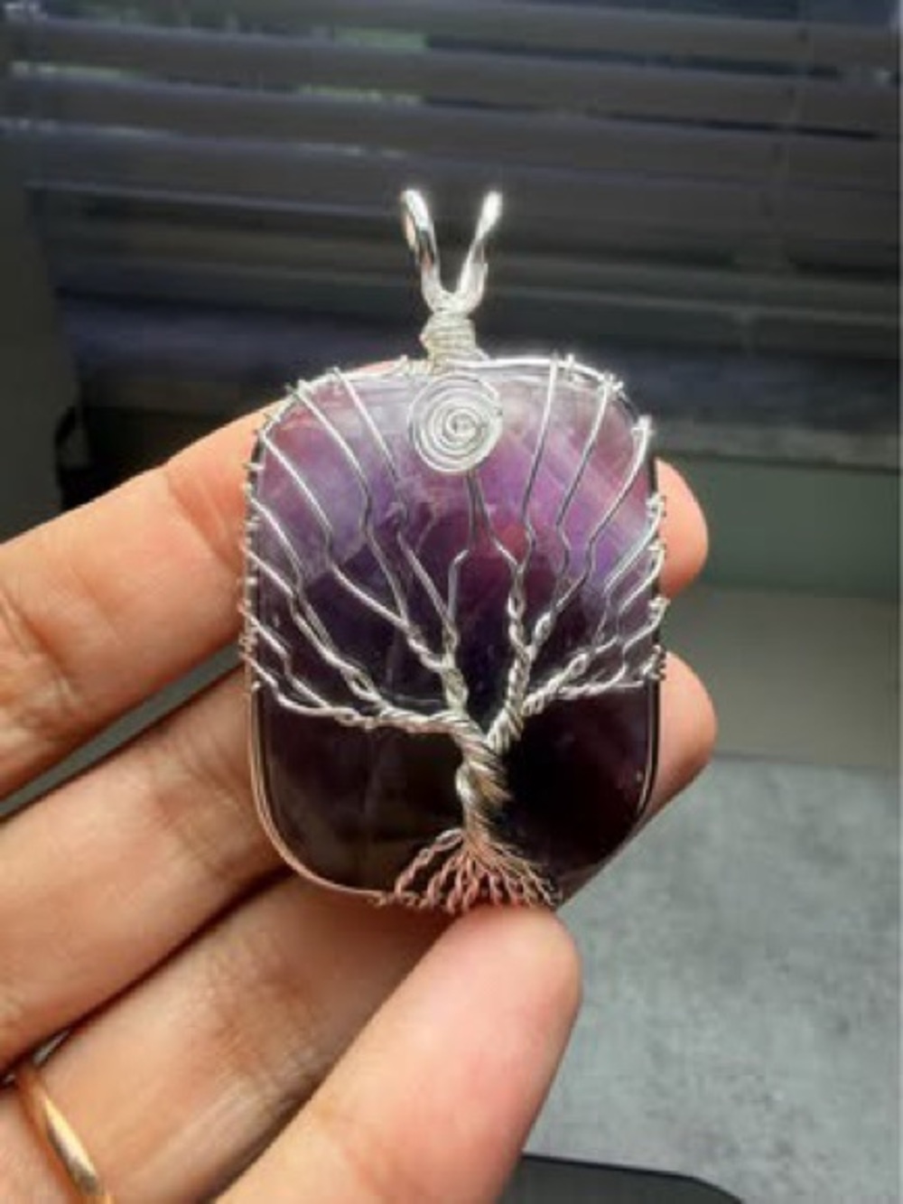 Ametrine Tree of Life Wire-Wrapped Pendant